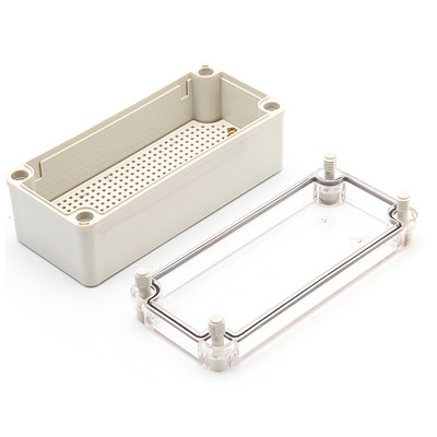 IP67 vodootporno plastično ABS kućište za elektroniku s pločom za ugradnju Električni prozirni poklopac Kućište Razvodna kutija