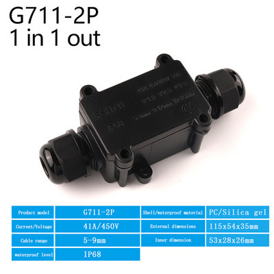 2/3-smjerni električni vanjski vodootporni kabelski konektor IP68 41A/450V razvodna kutija s priključkom za pribor za ožičenje svjetla