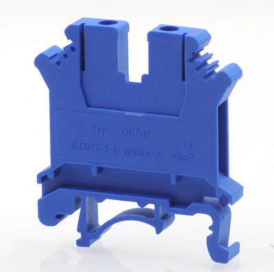 10Pcs UK5N Din Rail Univerzalni blokovi stezaljki Bornier Vijčani tip Stezaljke električne žice Blok konektor Mesing Morsettiera 4 mm