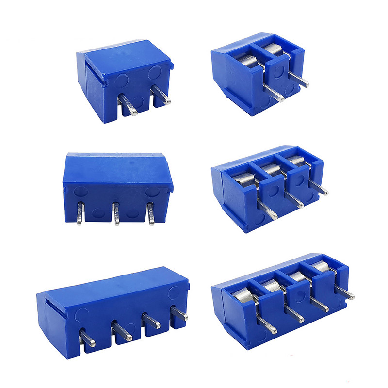 5-50kom KF301-2P KF301-3P 5 mm PCB vijčani terminalni blok KF301 2 pinski 3 pinski žičani konektor Ravna igla Plava