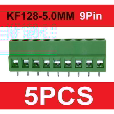 DG/KF128 5.0mm/5.08 PCB skrūvējams spaiļu bloka savienotājs 2P 3P 4P 5P 6P 7P 8P 9P 10P 12P spailes 380V 10A