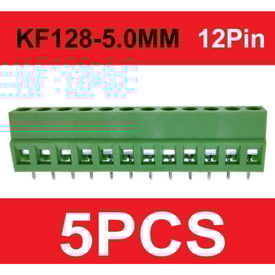 DG/KF128 5.0mm/5.08 PCB skrūvējams spaiļu bloka savienotājs 2P 3P 4P 5P 6P 7P 8P 9P 10P 12P spailes 380V 10A