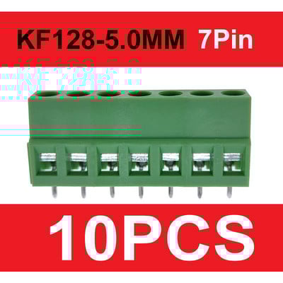 DG/KF128 5.0mm/5.08 PCB skrūvējams spaiļu bloka savienotājs 2P 3P 4P 5P 6P 7P 8P 9P 10P 12P spailes 380V 10A