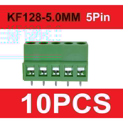 DG/KF128 5.0mm/5.08 PCB skrūvējams spaiļu bloka savienotājs 2P 3P 4P 5P 6P 7P 8P 9P 10P 12P spailes 380V 10A