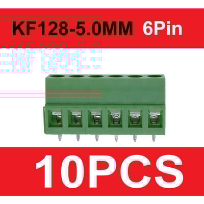 DG/KF128 5.0mm/5.08 PCB skrūvējams spaiļu bloka savienotājs 2P 3P 4P 5P 6P 7P 8P 9P 10P 12P spailes 380V 10A