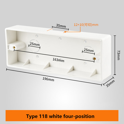 118 Tip Nadgradna utičnica Prekidač Donja kutija Zadebljani materijal Općenito Dva bita Trobitna razvodna kutija