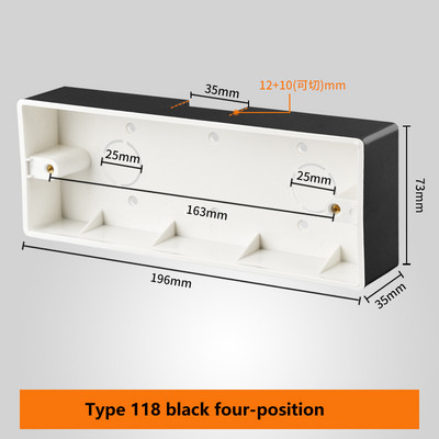 118 Tip Nadgradna utičnica Prekidač Donja kutija Zadebljani materijal Općenito Dva bita Trobitna razvodna kutija