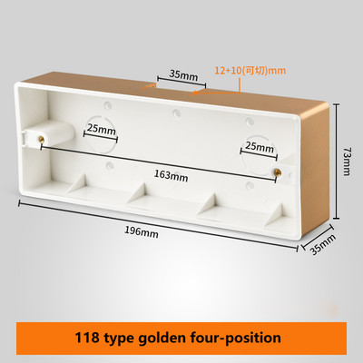 118 Tip Nadgradna utičnica Prekidač Donja kutija Zadebljani materijal Općenito Dva bita Trobitna razvodna kutija