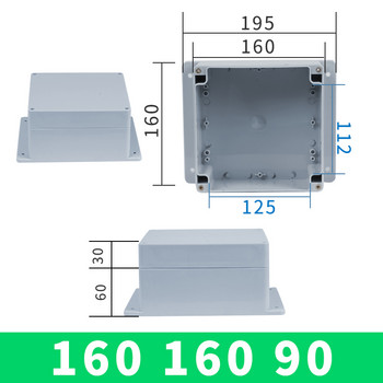 100X68X50mm Разклонителна кутия Водоустойчива прахоустойчива IP65 ABS пластмаса Универсална електрическа проектна кутия с фиксирано ухо