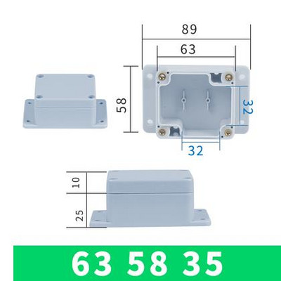 100X68X50 mm razvodna kutija, vodootporna, otporna na prašinu, IP65 ABS plastika, univerzalno električno projektno kućište s fiksnim uhom
