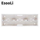 EsooLi vanjska kutija za ugradnju 258 mm * 86 mm * 34 mm za 86 tip trostrukog dodirnog prekidača ili utičnice Primjena za bilo koji položaj zidne površine