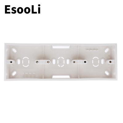 EsooLi Εξωτερικό κουτί στερέωσης 258mm*86mm*34mm για Διακόπτης τριπλής αφής 86 ή υποδοχή Εφαρμογή για οποιαδήποτε θέση επιφάνειας τοίχου