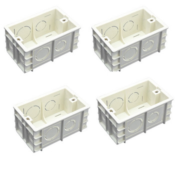 Livolo Dark Box, Λευκά Πλαστικά Υλικά, 101mm*67mm US Standard Internal Mount Box ABS for Wall Light Switch 118mm*72mm
