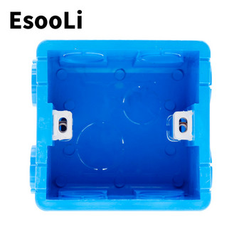 EsooLi Red Wall Mounting Box 86 Internal Cassette White Back Box for 86mm*86mm Standard Touch Switch and Socket with USB