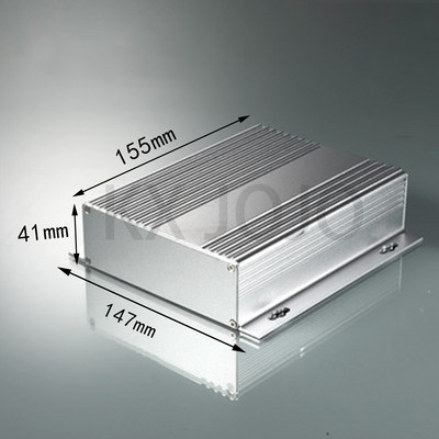 Alumīnija korpuss 147 * 41 * 100/150/155 mm ūdensnecaurlaidīga kaste, dalīta tipa korpuss elektroniskā kaste DIY barošanas korpusa instruments sudraba/melns