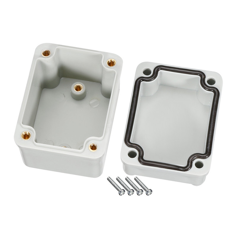 1 gab 160x45x55/100x68x40/65x50x55mm elektroniskā ABS plastmasas DIY sadales kārbas korpusa korpuss pelēks pogu kastes spailēm