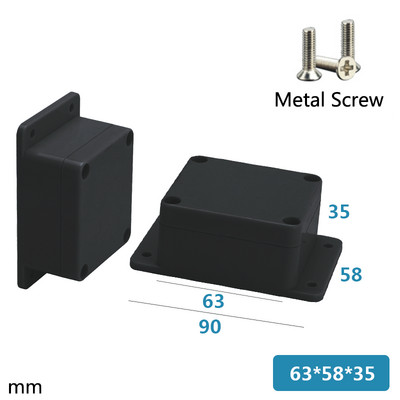 ABS Vodootporna kutija Elektronički sef Plastične kutije Razvodna kutija crne žice Plastični organizator IP67 Vodootporno kućište