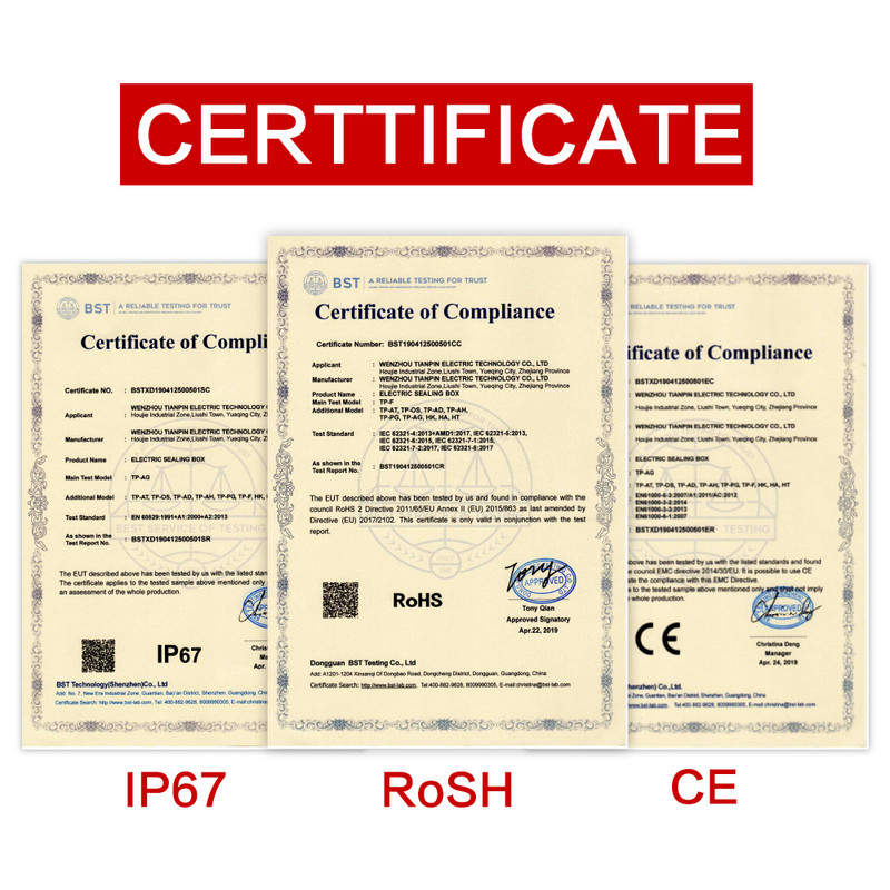 ABS Vodootporna kutija Elektronički sef Plastične kutije Razvodna kutija crne žice Plastični organizator IP67 Vodootporno kućište