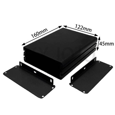 Aluminijsko kućište 122*45*100/110/140/150/160 mm vodootporno srebrno/crno/željezno sivo tiskana ploča s ušima Instrumentacija DIY