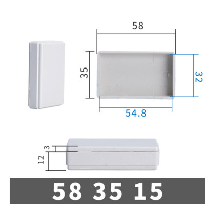 200X120X75mm Sadales kārba Ūdensizturīgs Putekļu necaurlaidīgs IP65 ABS plastmasas universāls elektrisks projekta korpuss melns ar fiksētu ausi