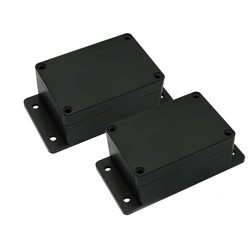 200X120X75mm Sadales kārba Ūdensizturīgs Putekļu necaurlaidīgs IP65 ABS plastmasas universāls elektrisks projekta korpuss melns ar fiksētu ausi