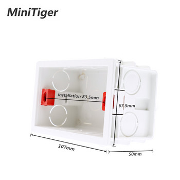 Minitiger 101mm*67mm US Standard Internal Mounting Box Back Cassette for 118mm*72mm Standard Touch Switch και Υποδοχή USB