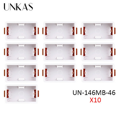 Cutie de căptușeală uscată UNKAS pentru plăci de gips-carton/gips-carton/gips-carton Adâncime 46 mm Priză întrerupător de perete 86 mm / Casetă 146 mm