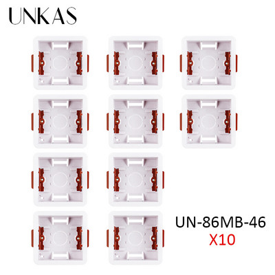 Cutie de căptușeală uscată UNKAS pentru plăci de gips-carton/gips-carton/gips-carton Adâncime 46 mm Priză întrerupător de perete 86 mm / Casetă 146 mm
