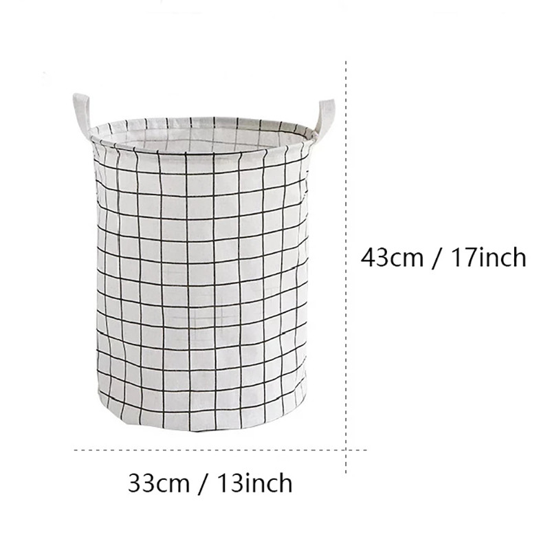 Pamučna lanena košara za prljavo rublje sklopiva periva okrugla vodootporna kanta za organizatore igračka za odjeću veliki kapacitet za pohranu doma