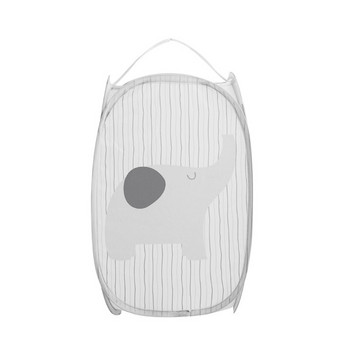 Симпатичен карикатурен кош за пране с дръжки, сгъваем, голям капацитет, устойчив на прах, кошница за мръсно пране, кошници за перално помещение
