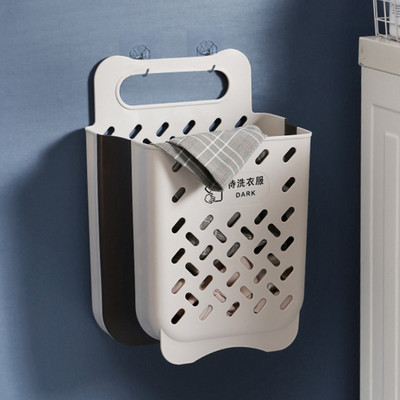 Košara za prljavo rublje Prijenosna kupaonska sklopiva košara za pohranu prljave odjeće Kućanska posuda za vješanje na zidu Kanta za organizator odjeće