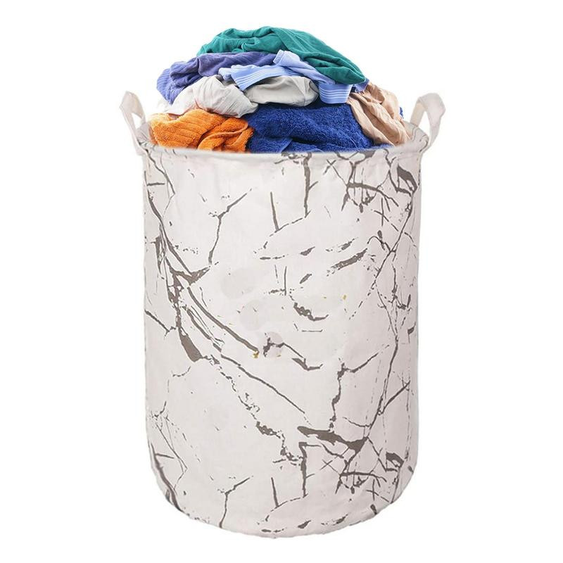 1PC Sklopiva košara za rublje Okrugla torba za kantu za pohranu Velika korpa Sklopiva odjeća Košara za igračke Organizator kante Veliki kapacitet