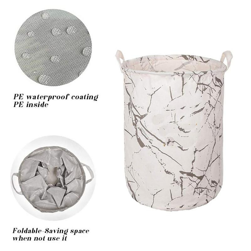 1PC Sklopiva košara za rublje Okrugla torba za kantu za pohranu Velika korpa Sklopiva odjeća Košara za igračke Organizator kante Veliki kapacitet