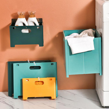 Полезна кошница за съхранение на дрехи Спестяваща място кошница за пране Тоалетна стая без пробиви Сгъваема кошница за мръсни дрехи Поддържайте подредена