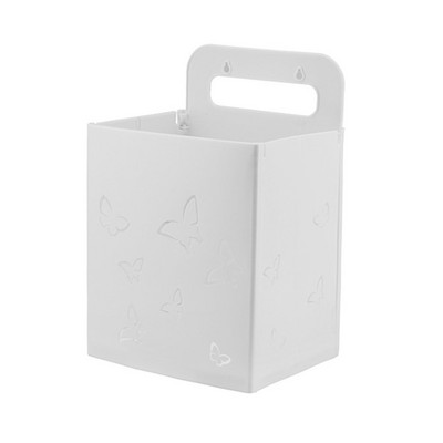 Plastična viseća korpa za rublje s ručkom, sklopiva košara za montiranje na zid, izdubljeni leptir, posuda za pohranu prljave odjeće