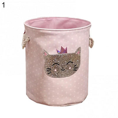 Veļas grozs Jauki dzīvnieki salokāmi rotaļlietu uzglabāšana Pikniks Netīrās drēbes Grozu kaste Kokvilnas mazgāšanas drēbju kaste Bērnu organizators