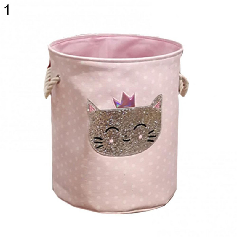 Veļas grozs Jauki dzīvnieki salokāmi rotaļlietu uzglabāšana Pikniks Netīrās drēbes Grozu kaste Kokvilnas mazgāšanas drēbju kaste Bērnu organizators