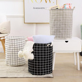 Pamučno rublje Košara za prljavo rublje Zaštita od prašine Velika kanta za organizator Odjeća Sklopivi okrugli vodootporni kapacitet Spremište za dom