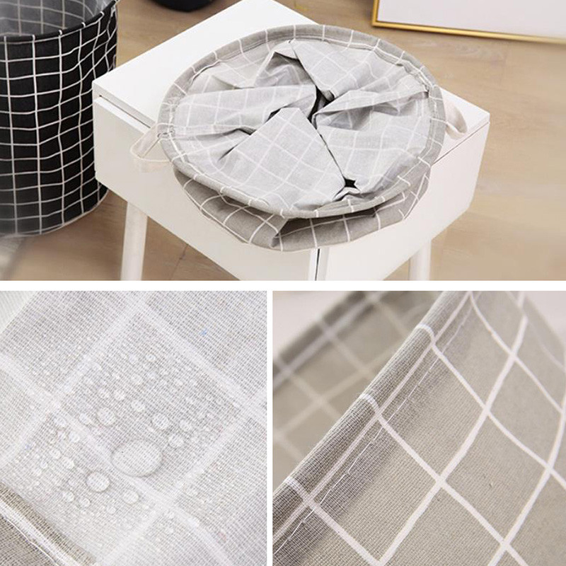 Pamučno rublje Košara za prljavo rublje Zaštita od prašine Velika kanta za organizator Odjeća Sklopivi okrugli vodootporni kapacitet Spremište za dom