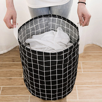 Кошница за мръсни дрехи Сгъваема кошница за пране с голям капацитет Трайни домакински стоки за дома Баня Спалня KI