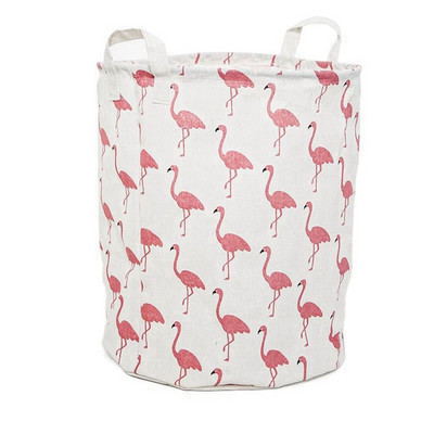 1kom sklopiva vodootporna košara za pohranu odjeće, pamučna lanena torba za pohranu, kućna košara za pohranu s crtežima