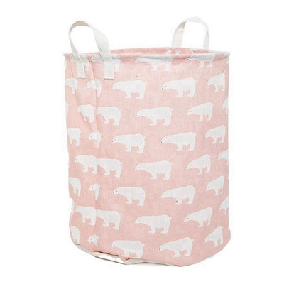 1kom sklopiva vodootporna košara za pohranu odjeće, pamučna lanena torba za pohranu, kućna košara za pohranu s crtežima