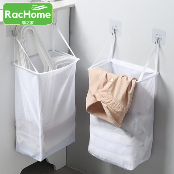 Сгъваема кошница за мръсни дрехи Детски играчки Кофа за съхранение Мрежеста чанта за съхранение Организатори на стена за баня Кош за пране