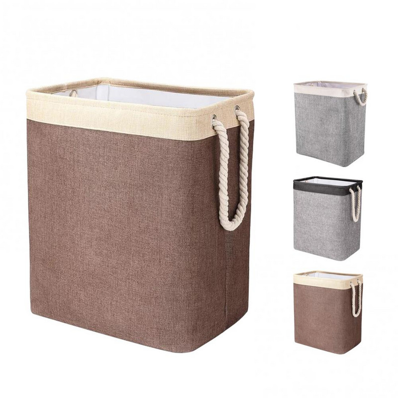 Veļas grozs ar rokturiem Salokāmas drēbes Veļas glabāšanas tvertne ar noņemamiem kronšteiniem rotaļlietu apģērbu organizēšanai