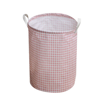 Памучно ленено платно Сгъваеми кошници за пране Отваряща се средна платнена кошница за пране, държаща и подреждаща кофа за пране 35*45 см