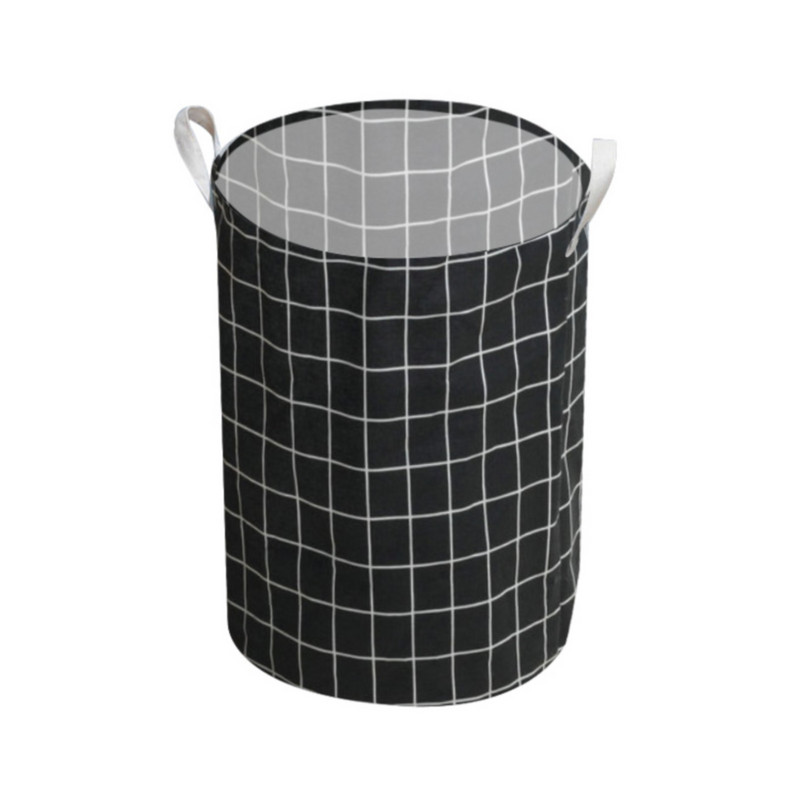 Sklopive košare za rublje od pamučnog i lanenog platna Srednja platnena košara za rublje s otvorom koja drži i slaže kantu za rublje 35*45 cm