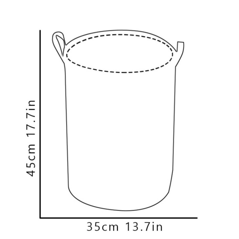 Sklopive košare za rublje od pamučnog i lanenog platna Srednja platnena košara za rublje s otvorom koja drži i slaže kantu za rublje 35*45 cm