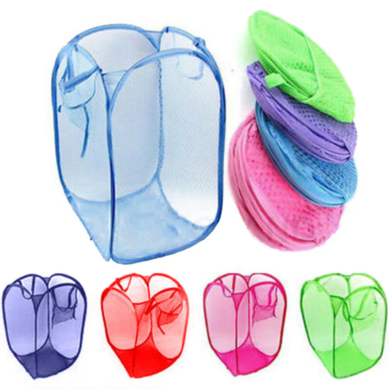 Košare za pohranu rublja, odjeće, košara za rublje, torba za lako otvaranje, mrežasta košara za rublje, košara za studentski dom