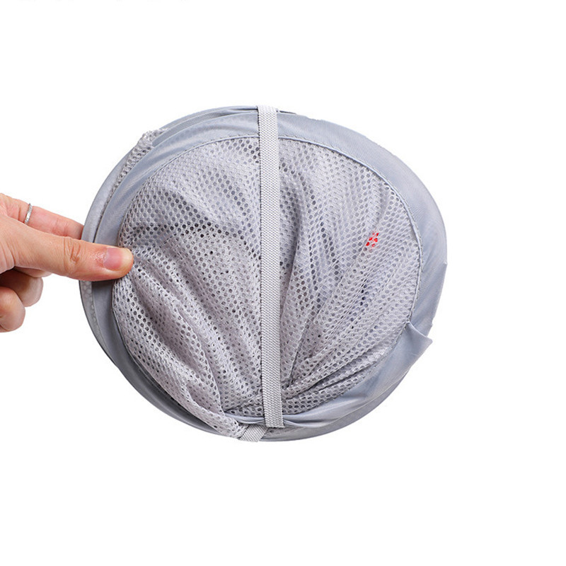 Salokāms veļas groza organizators netīrām drēbēm Vannas istabas drēbēm Tīkla glabāšanas soma Mājsaimniecības sienas piekarināmais groza rāmis spainis