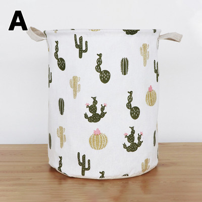 Okrugle košare za prljavu odjeću Igračke Sklopive vreće za kante Pamučna lanena košara za rublje Spremište protiv prašine Vodootporna korpa za bačvu